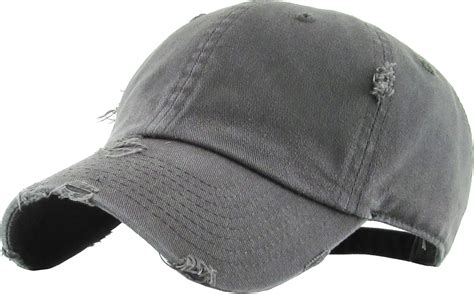 Washed Solid Vintage Distressed Cotton Dad Hat Adjustable Baseball Cap
