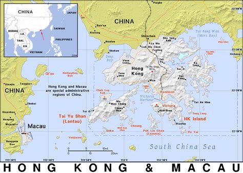 Hong Kong Map Macau