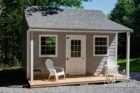Vinyl Shake Shed With Farmers Porch Shed With Porch Backyard Shed
