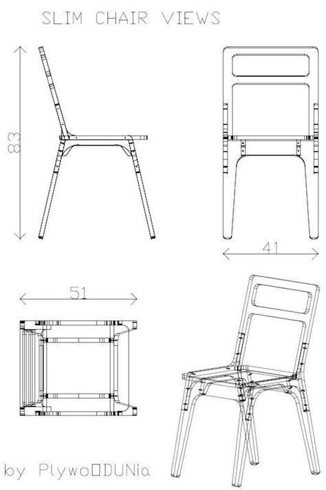 Plywood Chair Plans Dxf Files Vector Cut Cnc Router Diy Etsy