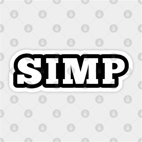 Simp Simp Sticker Teepublic