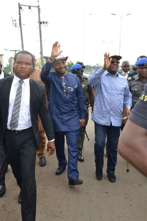 Two of the anambra governorship aspirants of the peoples democratic party, pdp, emeka etiaba and dr. Governor Udom Emmanuel Arrives Anambra State For PDP ...