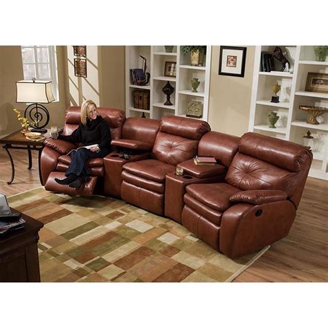 Foshan Modern Electric Genuine Cowhide Leather Recliner Sofa In Living