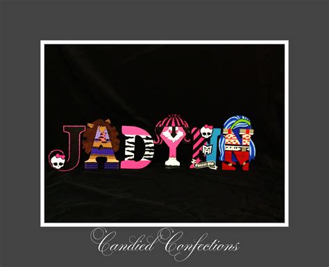 Monster High Letters By Candied Confections Monster High Party Name