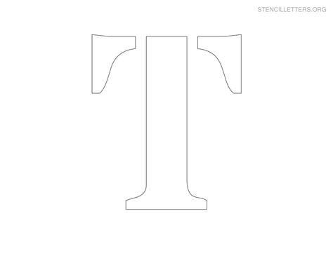 Letter T Printable Alphabet Stencil Templates Stencil Letters Org