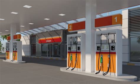 Gas Station Scene 3d Model Cgtrader