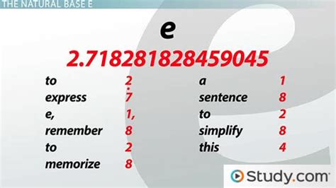 In an arithmetic sequence, which is a list of numbers that. Using the Natural Base e: Definition & Overview - Video ...