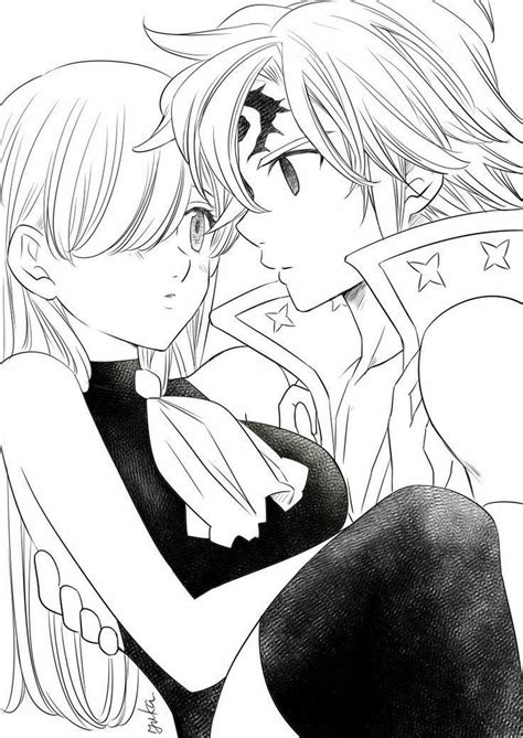 Elizabeth And Meliodas Anime Love Dibujos Anime Angel