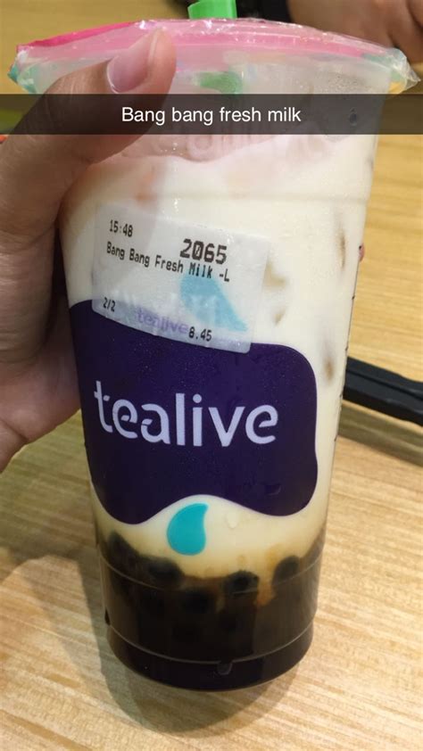 Inspired by tealive's bang bang milk tea, one diy. #tealive #bangbang #fresh #milk #boba #drink | Snap food ...