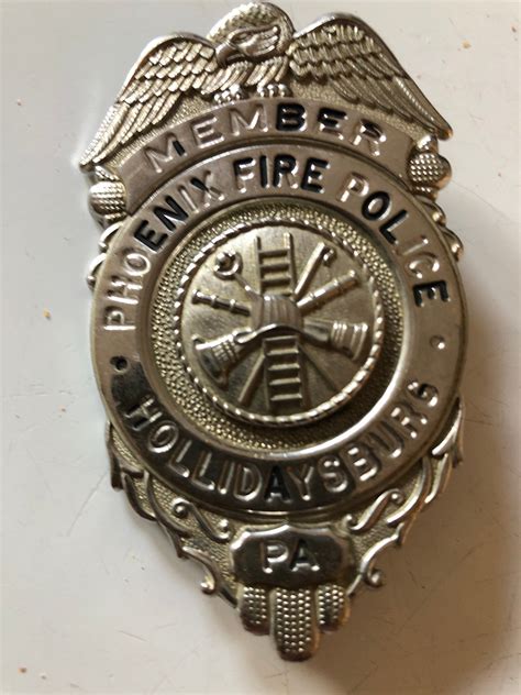Vintage Phoenix Fire And Police Badge Hollidaysburg Pa Made By Etsy Uk