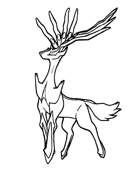 Xerneas Coloring Pages