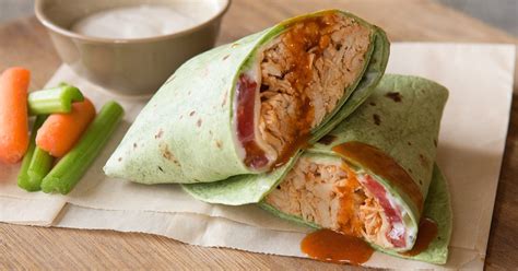 Spicy Pulled Chicken Wraps