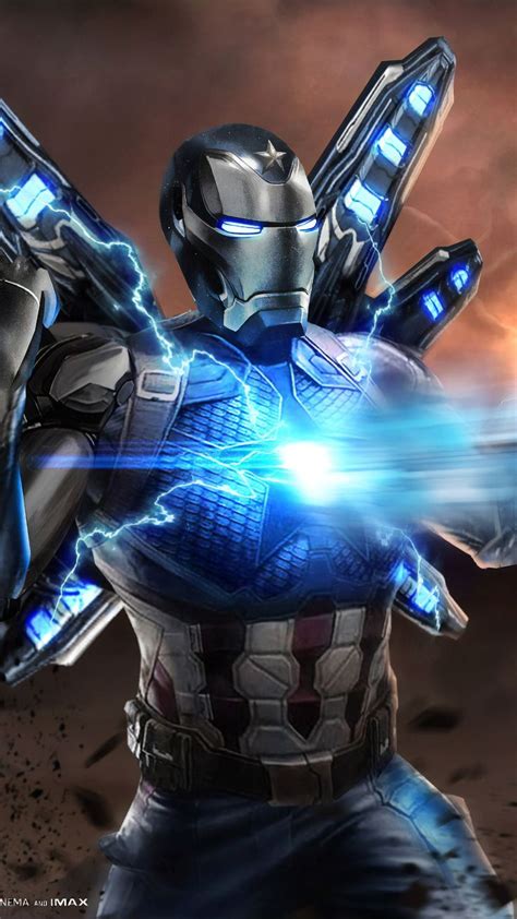Iron Captain America Suit Avengers Endgame Mobile Wallpaper (iPhone