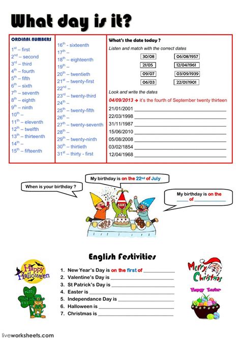 Say The Date Worksheet English Lessons For Kids Teaching Teens What