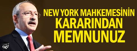 New York Mahkemesinin Kararından Memnunuz Güncel Odatv