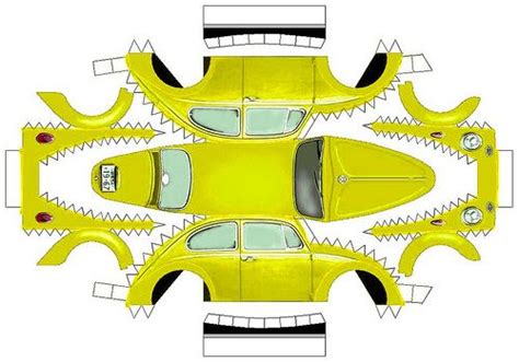 Volkswagen Beetle Paper Model 3 Of 7 Auto Fusca