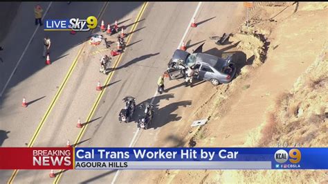 Caltrans Worker Hurt After 2 Vehicles Collide In Agoura Hills Youtube