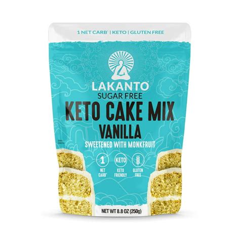 Lakanto Sugar Free Keto Cake Mix Sweetened With Monk Fruit Sweetener