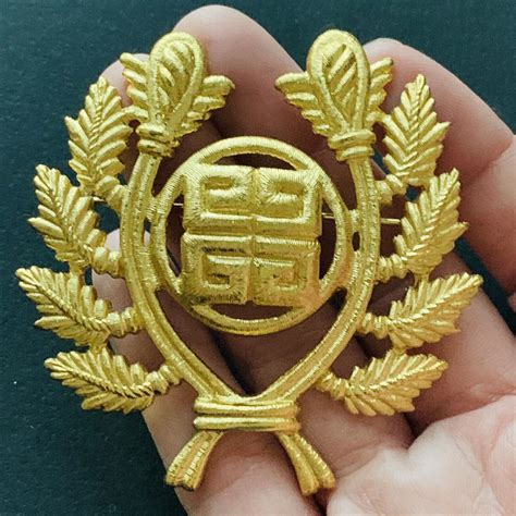 GIVENCHY Logo Laurel Leaf Grand brooch pin - Gem