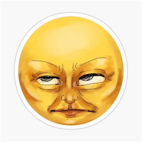 Highly Disappointed And Judgmental Emoji Sticker By Finchcake Redbubble