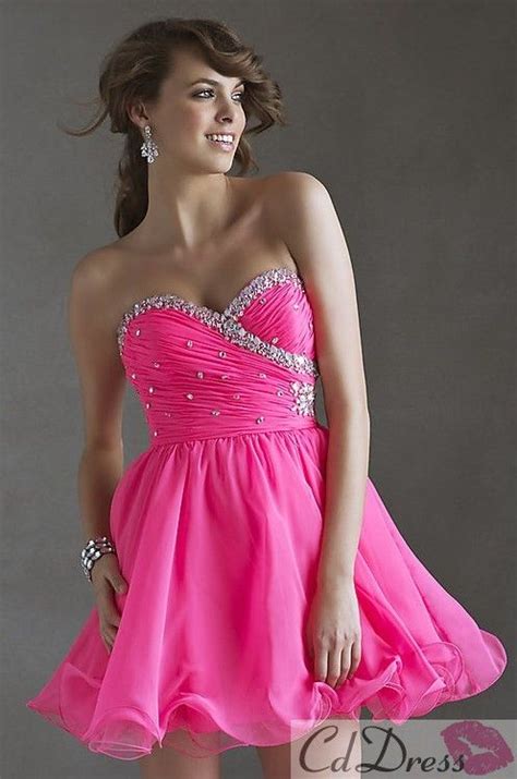 Short Strapless Sweetheart Chiffon Dress Homecoming Dresses Special