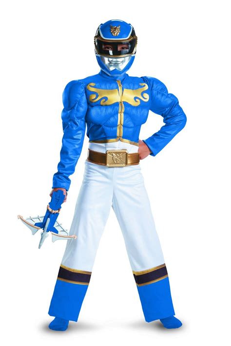 Disguise Power Ranger Megaforce Blue Ranger Boys Muscle