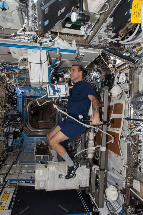 Astronaut Rick Mastracchio Exercises On Cevis Space Station