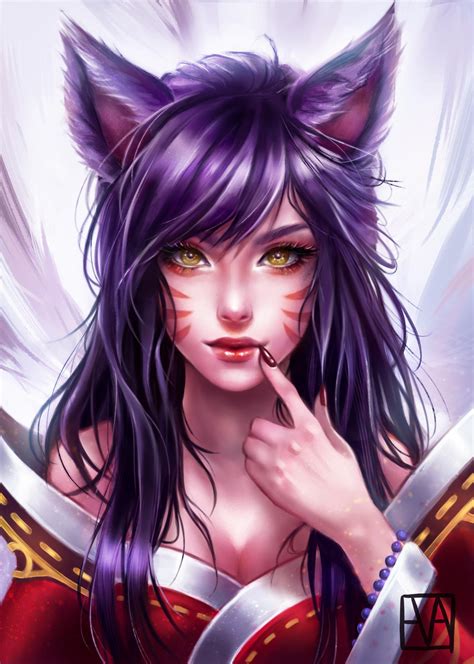 Daily Ahri Fanart 246 Portrait Ahrimains