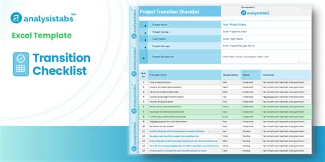Project Transition Checklist Template Excel Word Ppt And Pdf