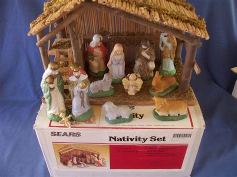 Vintage Sears Nativity Set 1970s Nativity Set Vintage Christmas