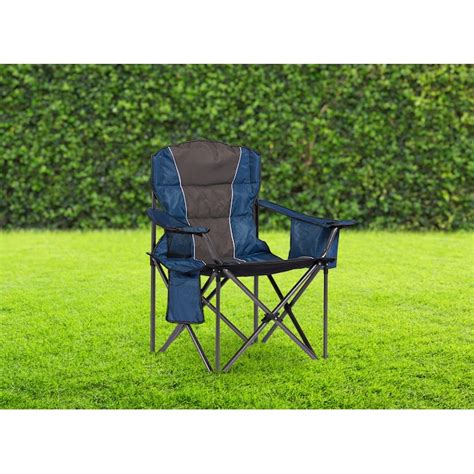 Style Selections Polyester Blue And Gray Folding Camping Chair