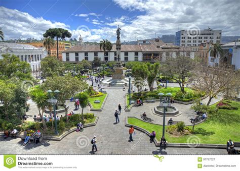 Independence Plaza In Downtown Quito Editorial Photography Image Of