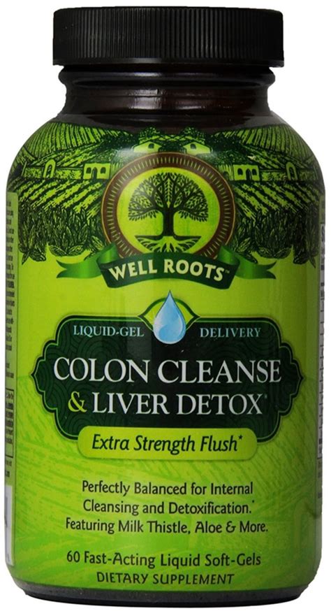 Well Roots Colon Cleanse And Liver Detox Fast Acting Liquid Softgels 60