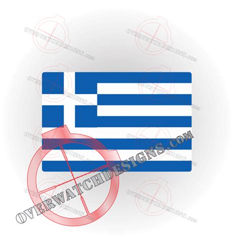 Greece Flag Sticker Overwatch Designs