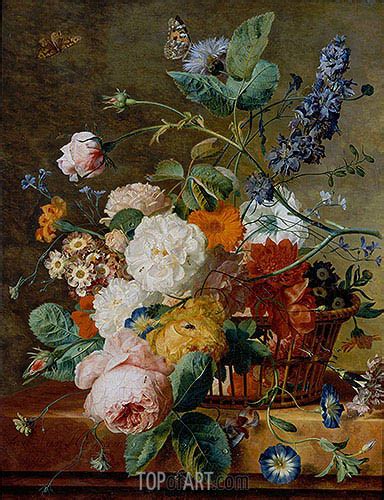 We specialise in flowers for all occasions and for all budgets, including birthdays, anniversaries, new baby, thank you and get well as well as sympathy flowers. Basket of Flowers with Butterflies | Jan van Huysum ...