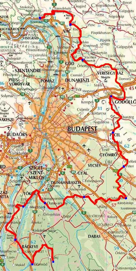 Magyarország térképe városokkal falvakkal / térképek magyarország megyéiről, régióiról. Pest megyei Piros, Pest megye Turistája