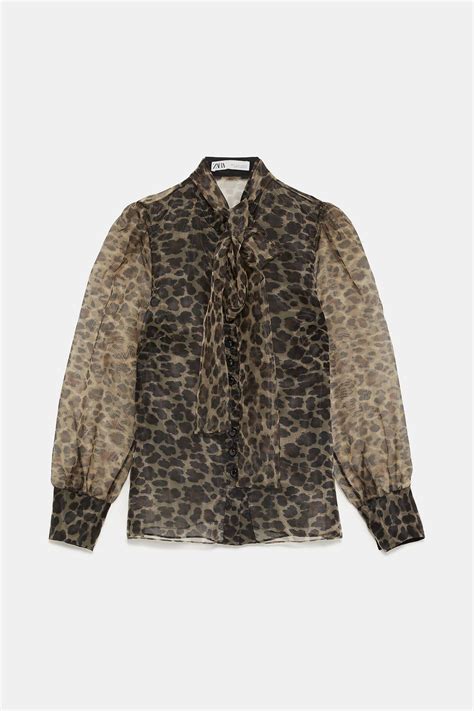 My Fashion Zara Leopard Print Organza Blouse
