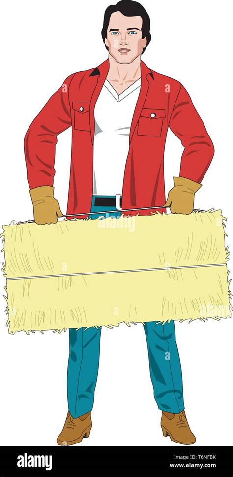 Baling Hay Vector Illustration Stock Vector Image And Art Alamy
