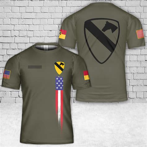 Custom Name Us Army 1st Cavalry Division T Shirt 3d Dltt1208bg13