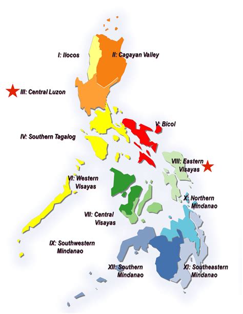 Regions Of The Philippines Regions Of The Philippines Graphic