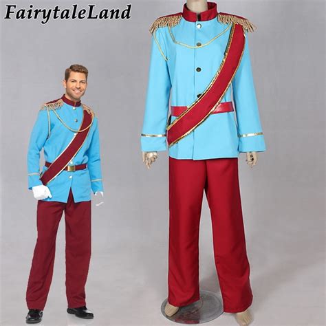 Cartoon Cinderella Prince Charming Cosplay Costume Adult