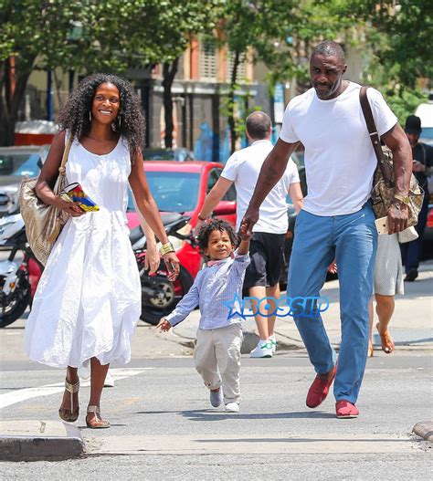Idris Elba Walks The City With His Son Winston And A Friend