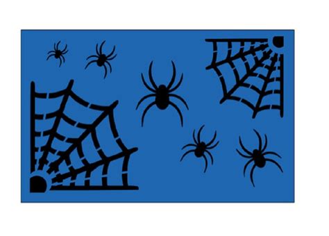 Reusable Spider And Web Halloween Stencil Crafting Supplies Etsy