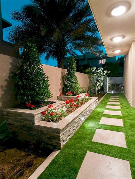 70 Favourite Side House Garden Landscaping Decoration Ideas With Rocks