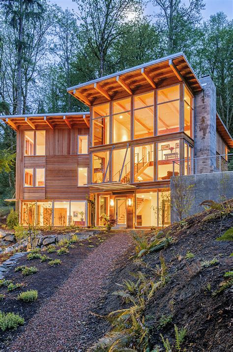 Modern House In Woods Photograph By Will Austin Pixels