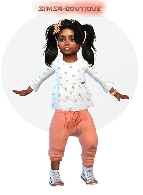 Designer Set For Toddler Girls Ts4 ★ In 2020 Sims 4 Toddler Clothes