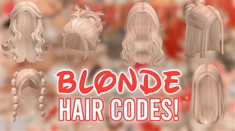 Aesthetic Blonde Hair Codes With Links Roblox Bloxburg Brookhaven
