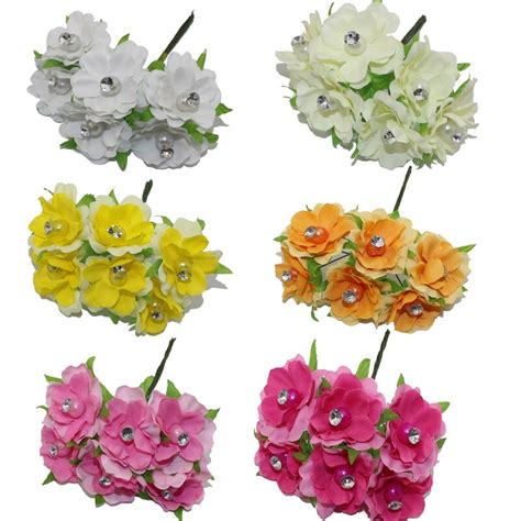Ccinee 6pcs 35cm Size Color Artificial Camellia Flowers Head Used For