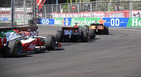 Sprint Race Of Formula 2 Teams Within Formula 1 Azerbaijan Grand Prix