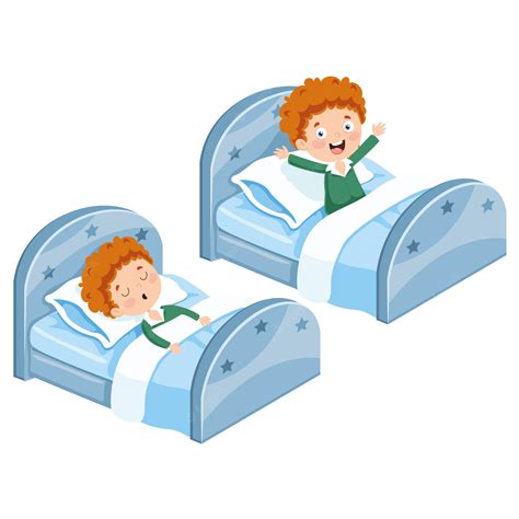 Premium Vector Illustration Of Kid Sleeping And Waking Up
